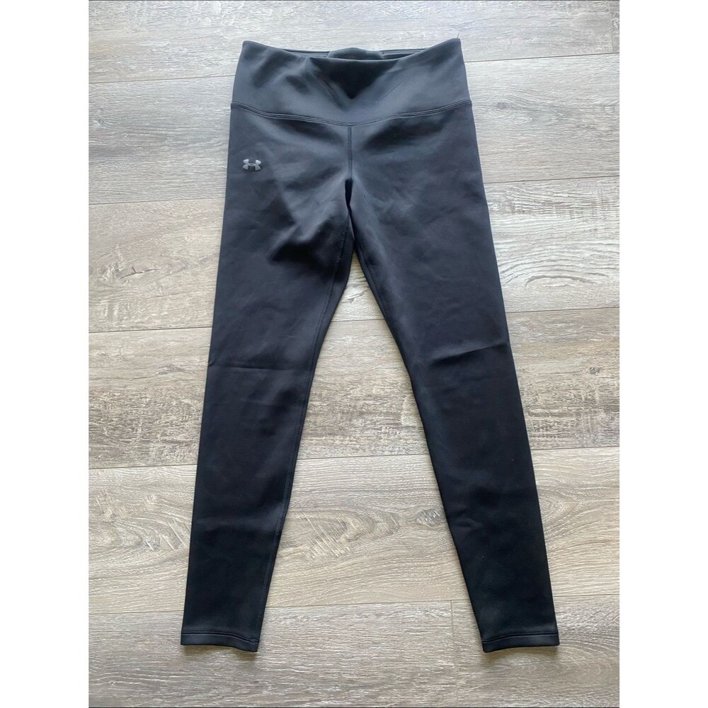 Under Armour Black Cold Gear Leggings Womens Sz Medium Compression